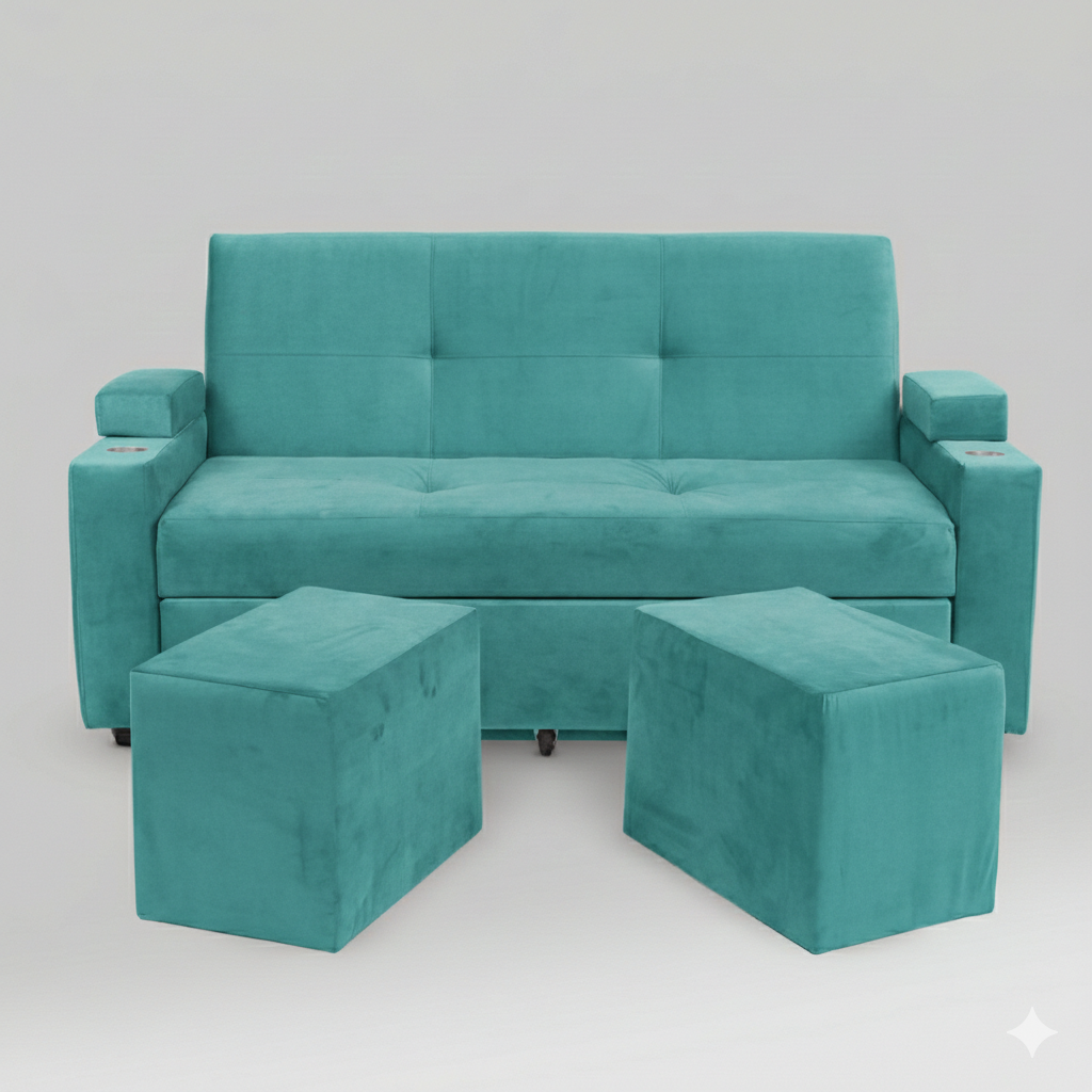 SOFA CAMA TREBOL  1 POSA VASO