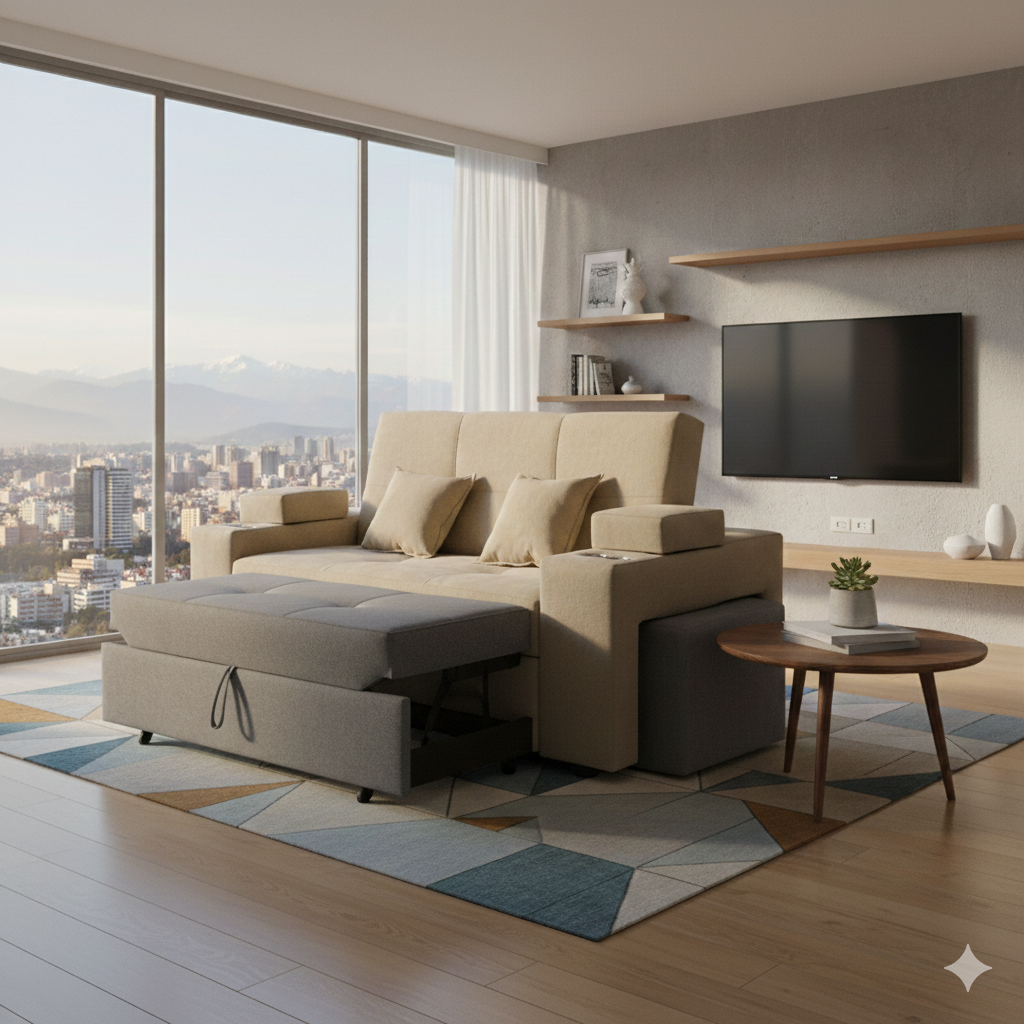 SOFA CAMA TREBOL 3 CUERPOS 185cm