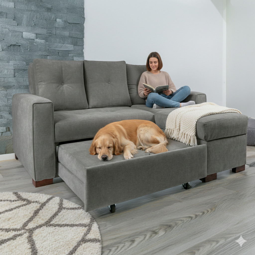 SOFA CAMA ORQUIDEA BAUL 3 CUERPOS