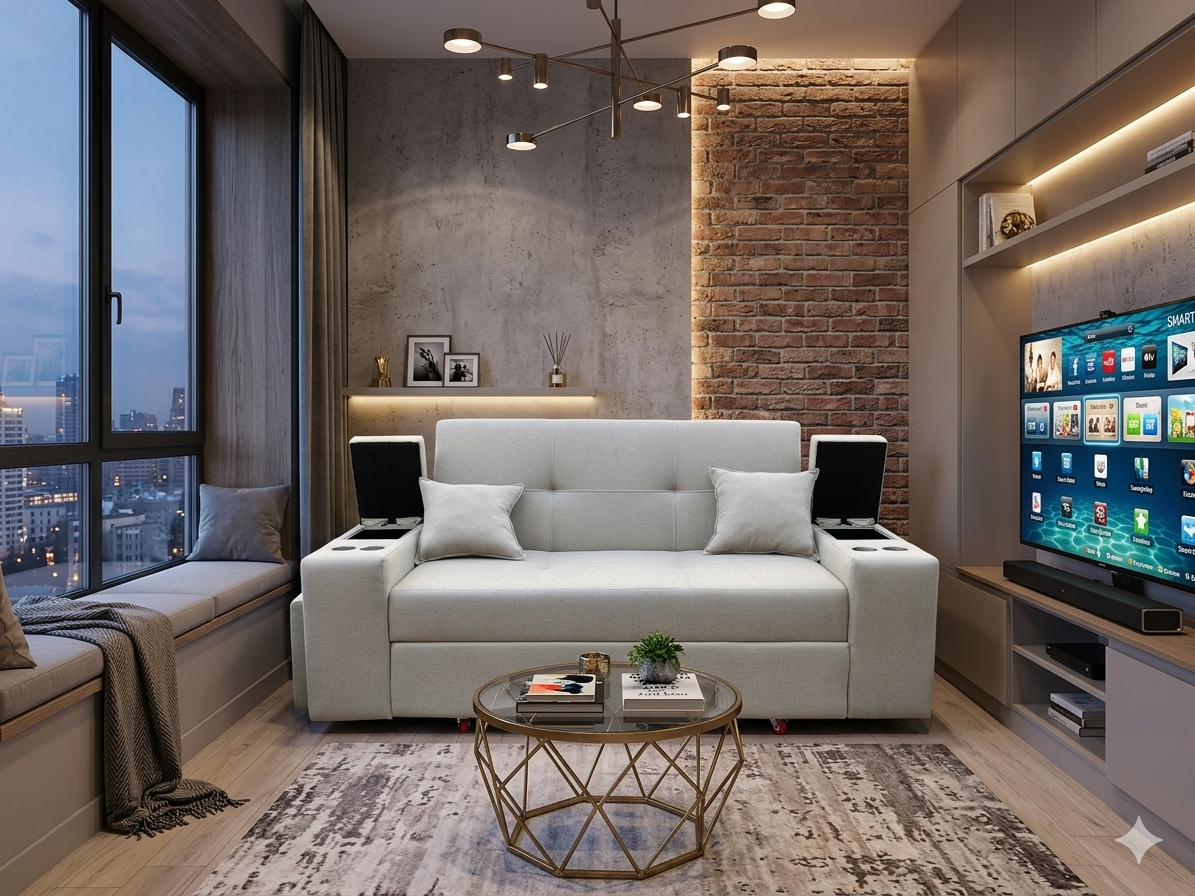SOFA CAMA TREBOL 3 CUERPOS 185cm