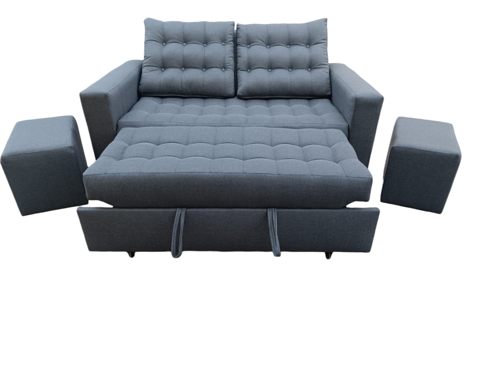 SOFA CAMA LIRIO 2 CUERPOS + 2 PUFF