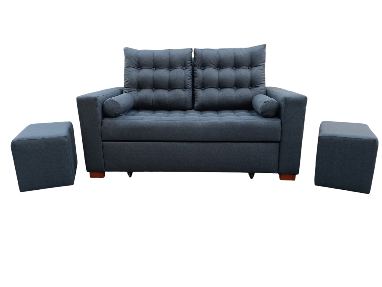 SOFA CAMA LIRIO 2 CUERPOS + 2 PUFF