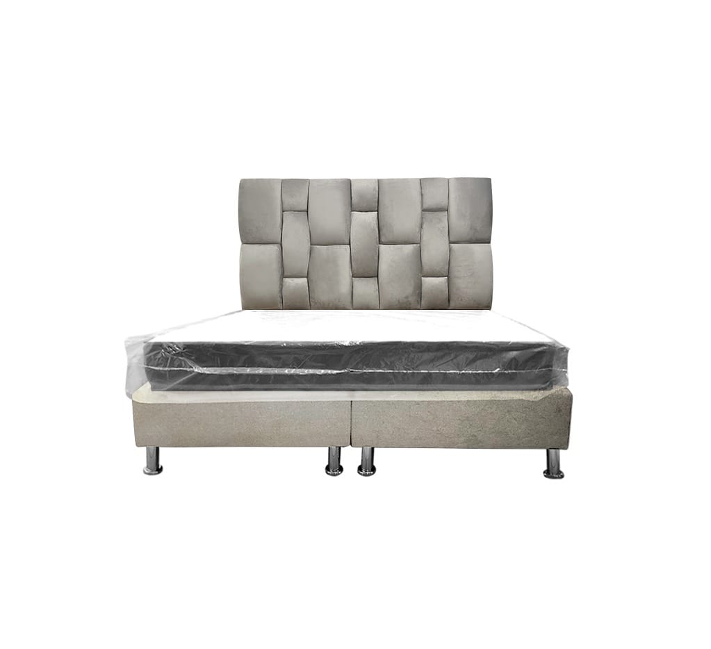 Cama 2 Plazas con Respaldo y Colchon
