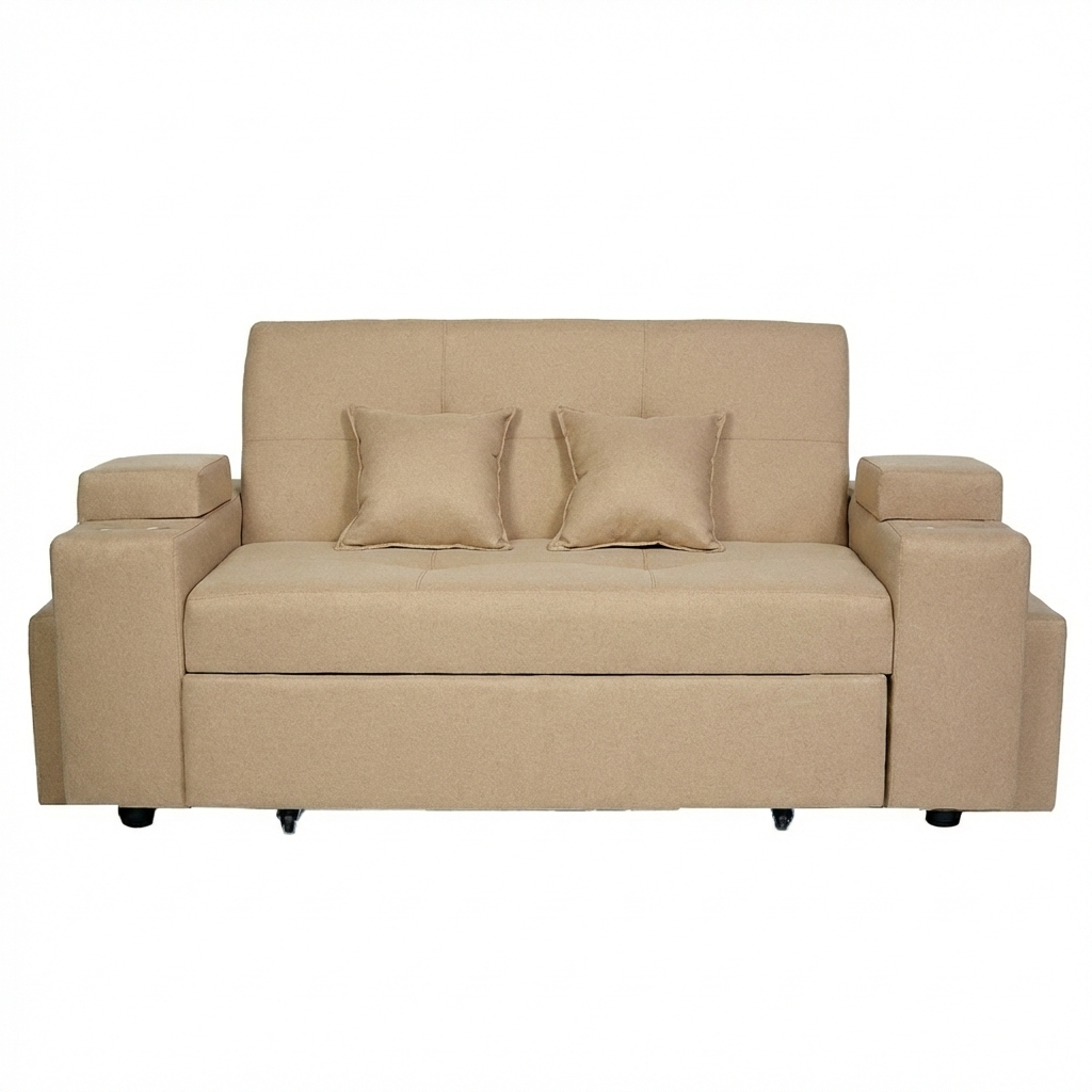 SOFA CAMA TREBOL 2 CUERPOS + 2 PUFF