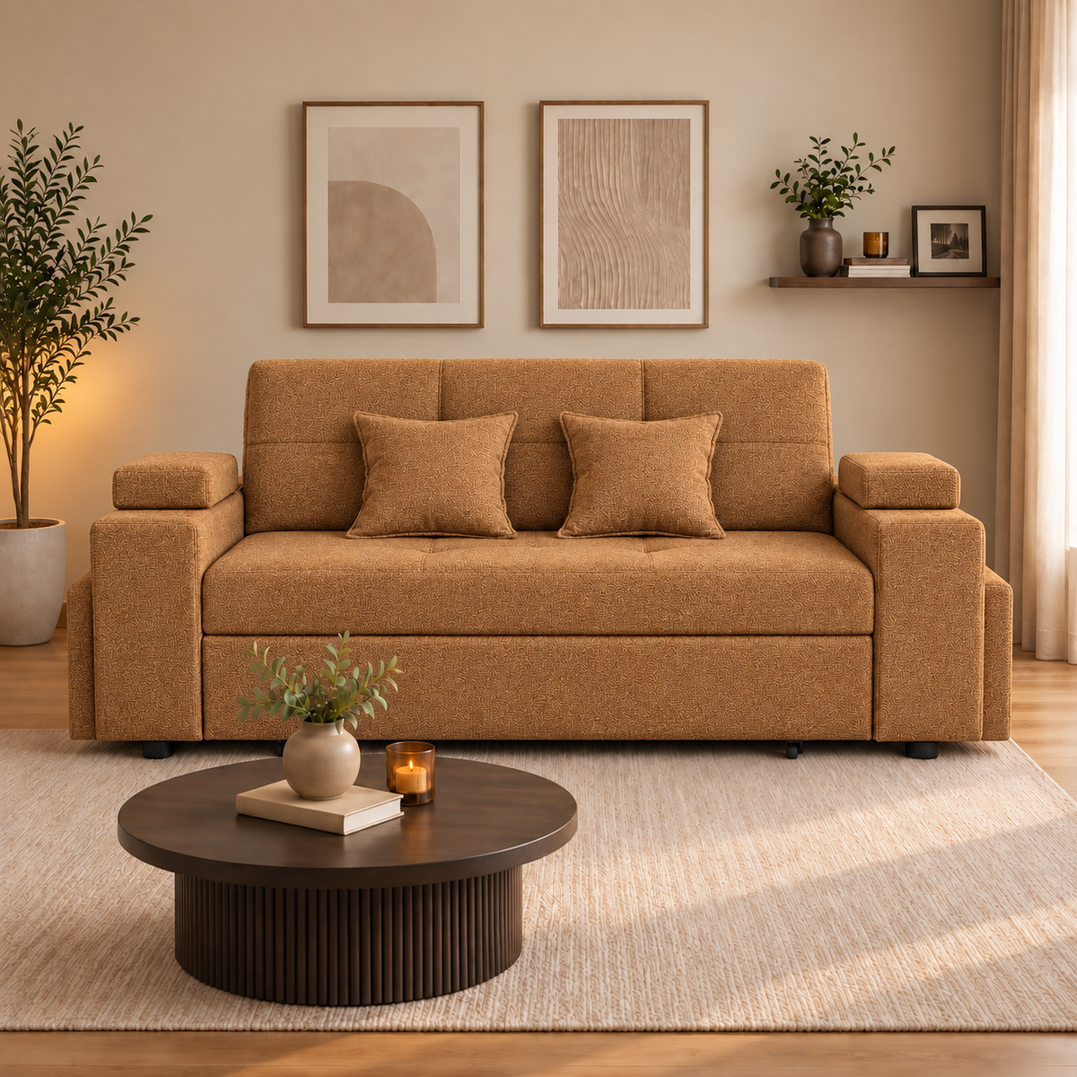 SOFA CAMA TREBOL 3 CUERPOS 185cm